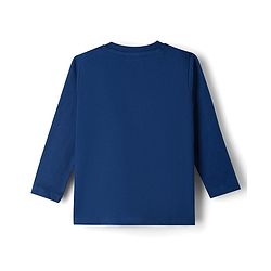 Babyhug Disney Single Jersey Knit Full Sleeves T-Shirt & Pyjama Night Suit with Space Theme Glow in the Dark Print - Navy Blue