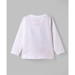 Babyhug Disney Single Jersey Knit Full Sleeves T-shirt & Pyjama Night Suit With Minnie Mouse & Donald Duck Graphic & Polka Dot Print - Pink