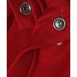 Babyhug Heavy Gauge 100% Cotton Terry Knit Full Sleeves Sweatshirts With Bow, Polka dot & Text Print Pack of 2 - White & Red