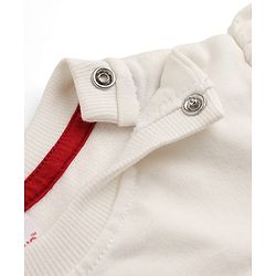 Babyhug Heavy Gauge 100% Cotton Terry Knit Full Sleeves Sweatshirts With Bow & Puppy Print Pack of 2 - Red & Beige