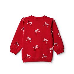 Babyhug Heavy Gauge 100% Cotton Terry Knit Full Sleeves Sweatshirts With Bow & Puppy Print Pack of 2 - Red & Beige