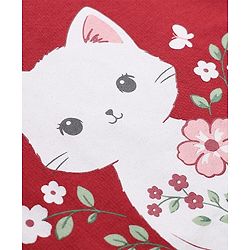 Babyhug Heavy Gauge 100% Cotton Terry Knit Full Sleeves Sweatshirts with Marie & Floral Print Pack of 2 - Red & Cream