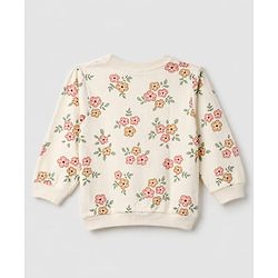 Babyhug Heavy Gauge 100% Cotton Terry Knit Full Sleeves Sweatshirts with Marie & Floral Print Pack of 2 - Red & Cream