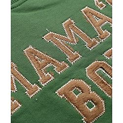 Babyhug 100% Cotton Terry Knit Full Sleeves Sweatshirt with Mama's Boy Embroidery - Green