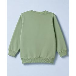 Babyhug Heavy Gauge 100% Cotton Terry Knit Full Sleeves Sweatshirts With Dinosaur and Text Print Pack of 2 - White & Green