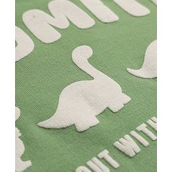 Babyhug Heavy Gauge 100% Cotton Terry Knit Full Sleeves Sweatshirts With Dinosaur and Text Print Pack of 2 - White & Green