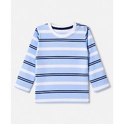 Babyhug 100% Cotton Knit Full Sleeves T-Shirts With Animal Print Pack of 3 in Navy Blue Peach