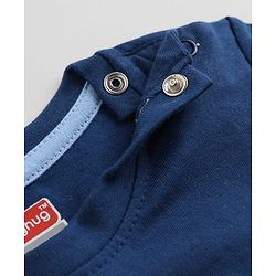 Babyhug 100% Cotton Knit Full Sleeves T-Shirts With Animal Print Pack of 3 in Navy Blue Peach