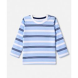 Babyhug 100% Cotton Knit Full Sleeves T-Shirts With Animal Print Pack of 3 in Navy Blue Peach