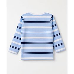 Babyhug 100% Cotton Knit Full Sleeves T-Shirts With Animal Print Pack of 3 in Navy Blue Peach