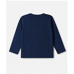 Babyhug 100% Cotton Knit Full Sleeves T-Shirts With Animal Print Pack of 3 in Navy Blue Peach