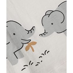 Babyhug 100% Cotton Knit Full Sleeves Striped T-Shirts with Elephant Trees Print Pack of 3 - White & Offwhite