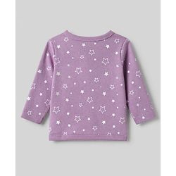 Babyhug 100% Cotton Interlock Knit Full Sleeves Jhablas with Bear & Star Print Pack of 3 - Purple White & Peach