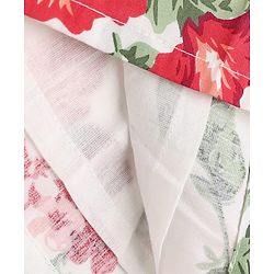 Babyhug Poplin Woven Sleeveless Frock with Jacket and Floral Print - White & Red