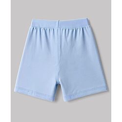 Babyhug 100% Cotton Single Jersey Cotton Knit Mid Thigh Shorts Set of 3 With Vehicle Print - Yellow, Blue & White