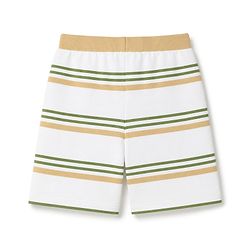 Babyhug 100% Cotton Single Jersey Cotton Knit Mid Thigh Shorts With Bear Print Pack of 3 - Green, White & Cream