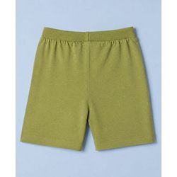 Babyhug 100% Cotton Single Jersey Knit Mid Thigh Shorts with Vehicles & Striped Print in Red Green & White Pack of 3