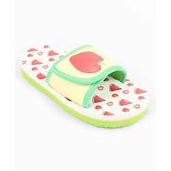 Cute Walk by Babyhug Slip On Slider With Watermelon Print in Yellow