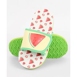 Cute Walk by Babyhug Slip On Slider With Watermelon Print in Yellow
