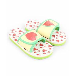 Cute Walk by Babyhug Slip On Slider With Watermelon Print in Yellow