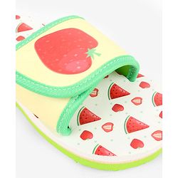 Cute Walk by Babyhug Slip On Slider With Watermelon Print in Yellow