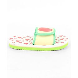Cute Walk by Babyhug Slip On Slider With Watermelon Print in Yellow