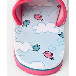Cute Walk by Babyhug Slip On Slider With Bird Print in Blue