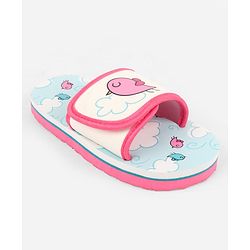 Cute Walk by Babyhug Slip On Slider With Bird Print in Blue