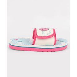 Cute Walk by Babyhug Slip On Slider With Bird Print in Blue
