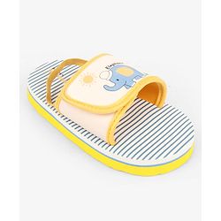 Cute Walk by Babyhug Back Strap Slider With Elephant Print in White