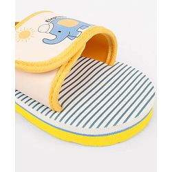 Cute Walk by Babyhug Back Strap Slider With Elephant Print in White