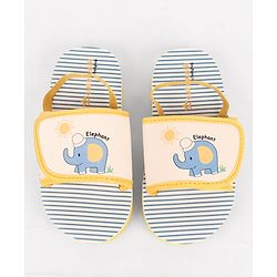Cute Walk by Babyhug Back Strap Slider With Elephant Print in White