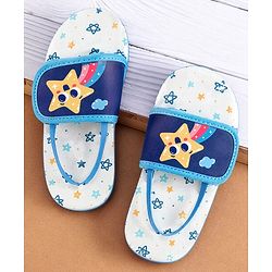 Cute Walk by Babyhug Back Strap Slider With Star Print in Blue