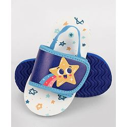 Cute Walk by Babyhug Back Strap Slider With Star Print in Blue
