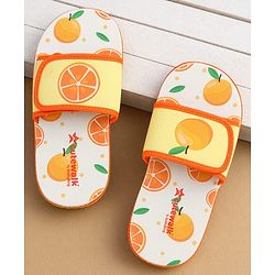 Cute Walk by Babyhug Slip On Slider With Rainbow Print in Blue