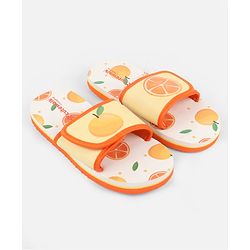 Cute Walk by Babyhug Slip On Slider With Rainbow Print in Blue