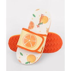 Cute Walk by Babyhug Slip On Slider With Rainbow Print in Blue