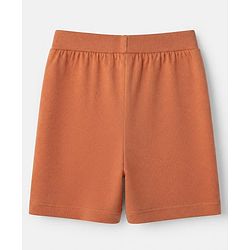 Babyhug 100% Cotton Knit Shorts With Vehicle & Text Print Pack of 3 - Blue, Coral & Cream