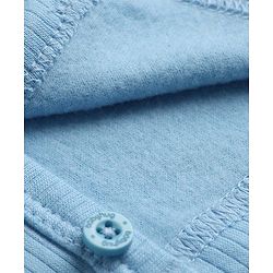 Babyhug Knit Full Sleeves Solid Front Open Thermal Inner Wear Vest -Light Blue