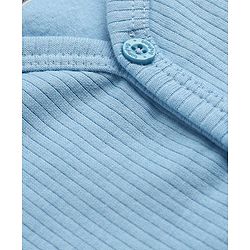 Babyhug Knit Full Sleeves Solid Front Open Thermal Inner Wear Vest -Light Blue