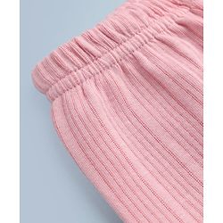 Babyhug Cotton Mix Knit Solid Thermal Bottom with Full Length in Pink