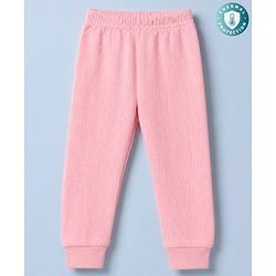 Babyhug Cotton Mix Knit Solid Thermal Bottom with Full Length in Pink