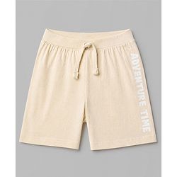 Babyhug 100% Cotton Single Jersey Knit Mid Thigh Shorts with Giraffe & Lion Print in Pack of 3 - Green Orange & Cream