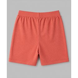 Babyhug 100% Cotton Single Jersey Knit Mid Thigh Shorts with Giraffe & Lion Print in Pack of 3 - Green Orange & Cream