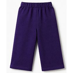 Babyhug Cotton Knit Jogger Fit Full Length Lounge Pants with Flower Patch Pack of 3 in Fuchsia