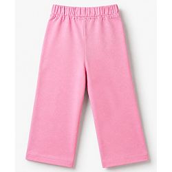 Babyhug Cotton Knit Jogger Fit Full Length Lounge Pants with Flower Patch Pack of 3 in Fuchsia
