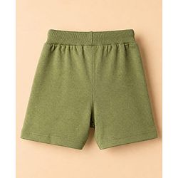 Babyhug 100% Cotton Jersey Knit Shorts with Bear Print in Blue Green & White Pack of 3