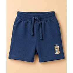 Babyhug 100% Cotton Jersey Knit Shorts with Bear Print in Blue Green & White Pack of 3