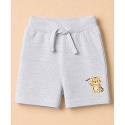 Babyhug 100% Cotton Jersey Knit Shorts with Bear Print in Blue Green & White Pack of 3