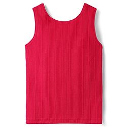 Babyhug Cotton Mix Knit 3 Piece Solid Pullover, Vest & Pant Thermal Set - Red